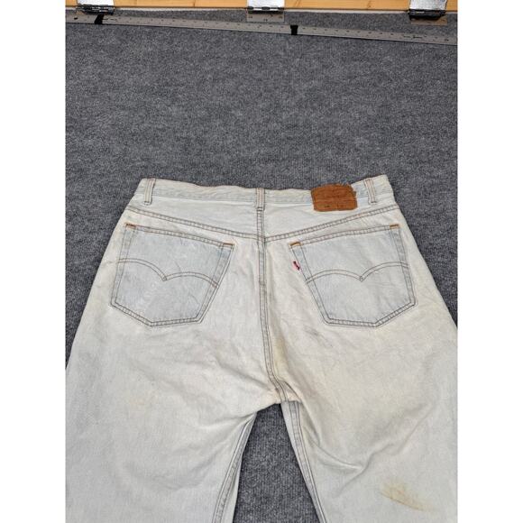 Vintage Levi’s 501 USA Made Light Wash Denim Shorts 38x12 Button Fly 90s - Picture 16 of 16